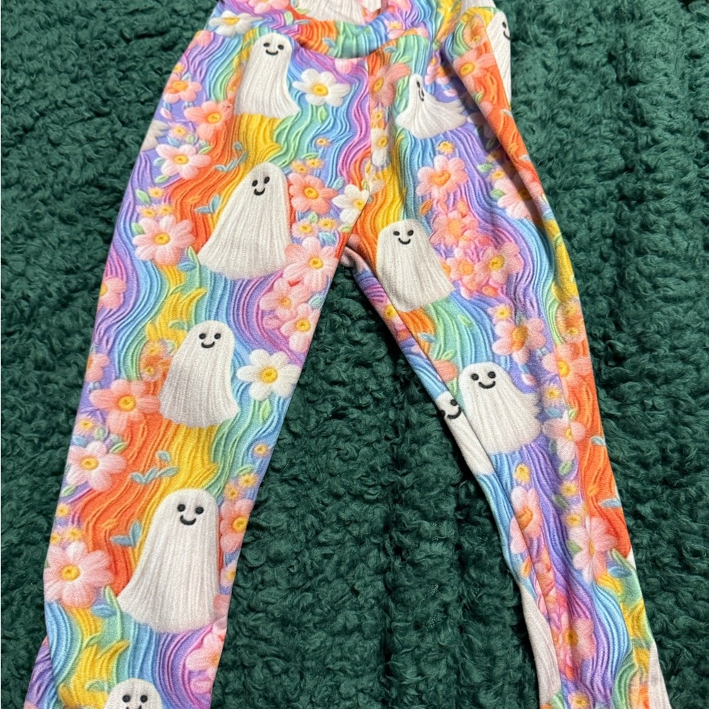 Colorful Ghost Print Leggings